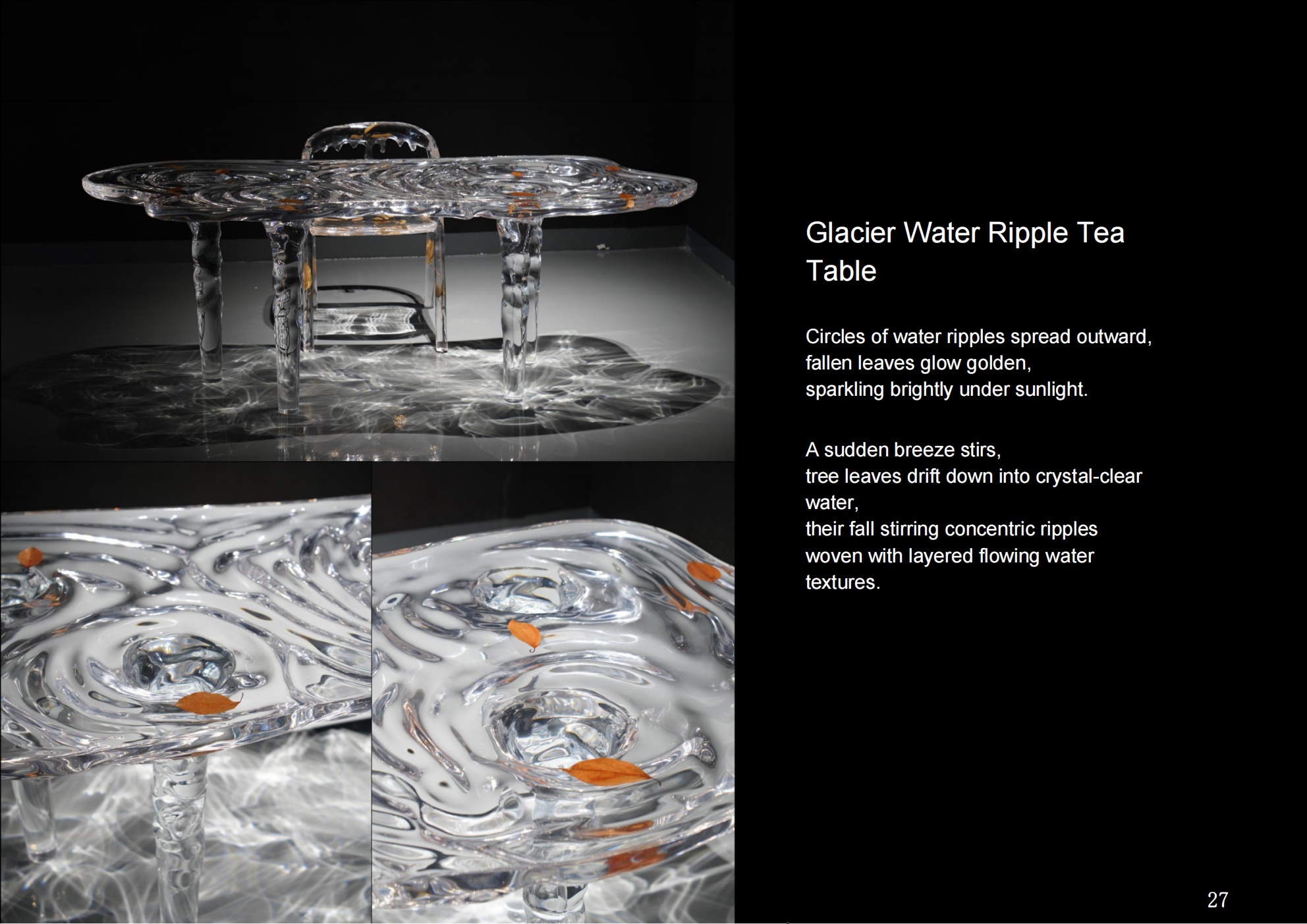Water Ripple Glacier Tea Table